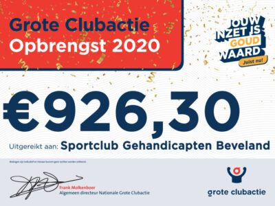 Riante opbrengst Grote Clubactie